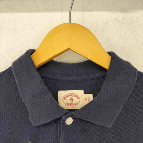 ブルックスブラザーズレッドフリース BROOKS BROTHERS REDFLEECE 総柄 犬 刺繍 S/S ポロシャツ メンズ JPN:M